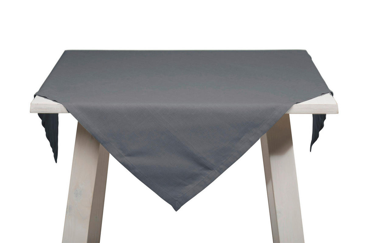 TISCHDECKE 100/100 cm  - Graphitfarben, Basics, Textil (100/100cm) - Pichler