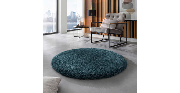 HOCHFLORTEPPICH 160 cm Petrol  - Petrol, Basics, Textil (160cm) - Novel