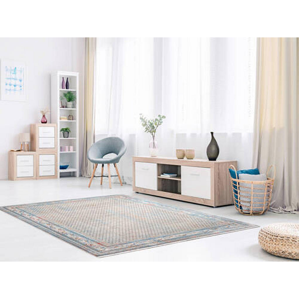 Thumbnail - Dieter Knoll Webteppich Monza, Grau, Mehrfarbig, Textil, Abstraktes, rechteckig, 67x130 cm, Oeko-Tex® Standard 100, für ...