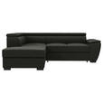 ECKSOFA  in Flachgewebe Anthrazit  - Anthrazit/Schwarz, KONVENTIONELL, Kunststoff/Textil (220/266cm) - Carryhome