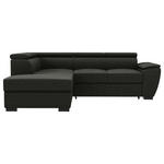 ECKSOFA Anthrazit Flachgewebe  - Anthrazit/Schwarz, KONVENTIONELL, Kunststoff/Textil (220/266cm) - Carryhome