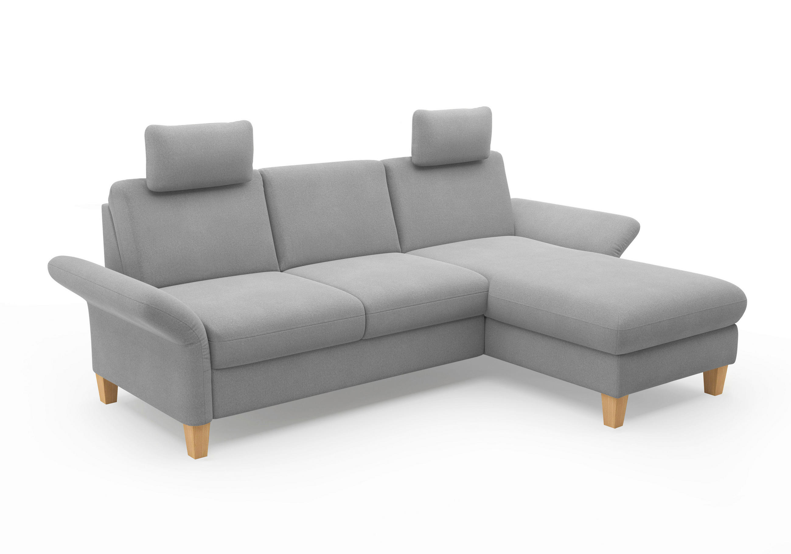 Thumbnail - Sit & More Kopfstütze Rochelle E, Grau, Textil, 2-teilig, 50x25x12 cm, Goldenes M, Oeko-Tex® Standard 100, Made in Europ...