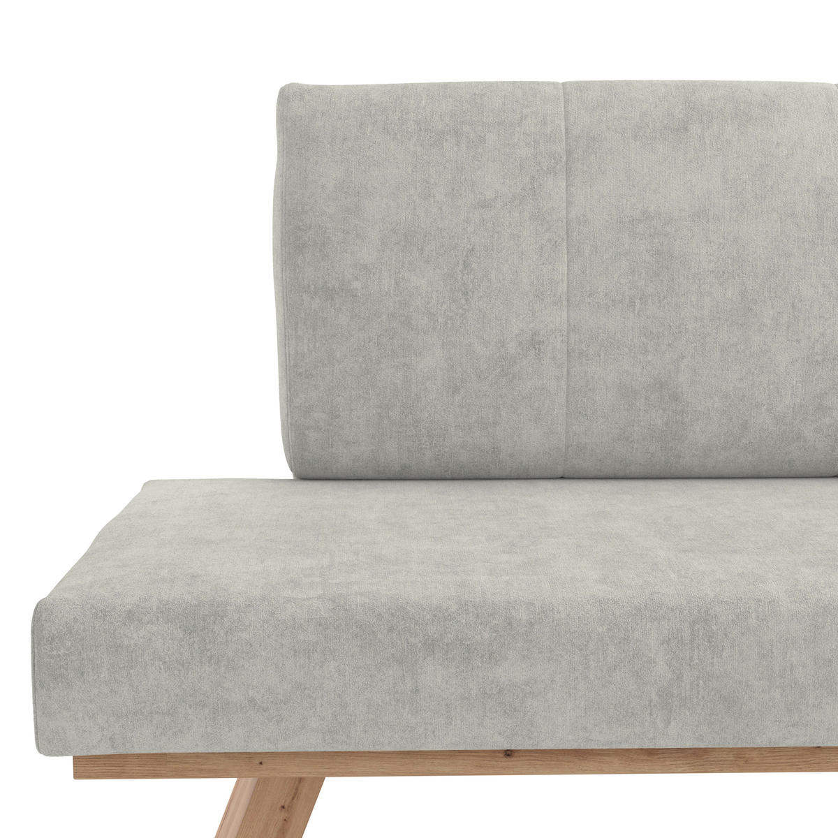 ECKBANK 185/150 cm Webstoff Hellgrau   - Eichefarben/Hellgrau, KONVENTIONELL, Textil (185/150cm) - Livetastic