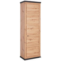 ELŐSZOBASZEKRÉNY 64,2/196,5/38,5 cm  - tölgyfa színű/antracit, Lifestyle, faalapú anyag/fém (64,2/196,5/38,5cm) - Hom`in