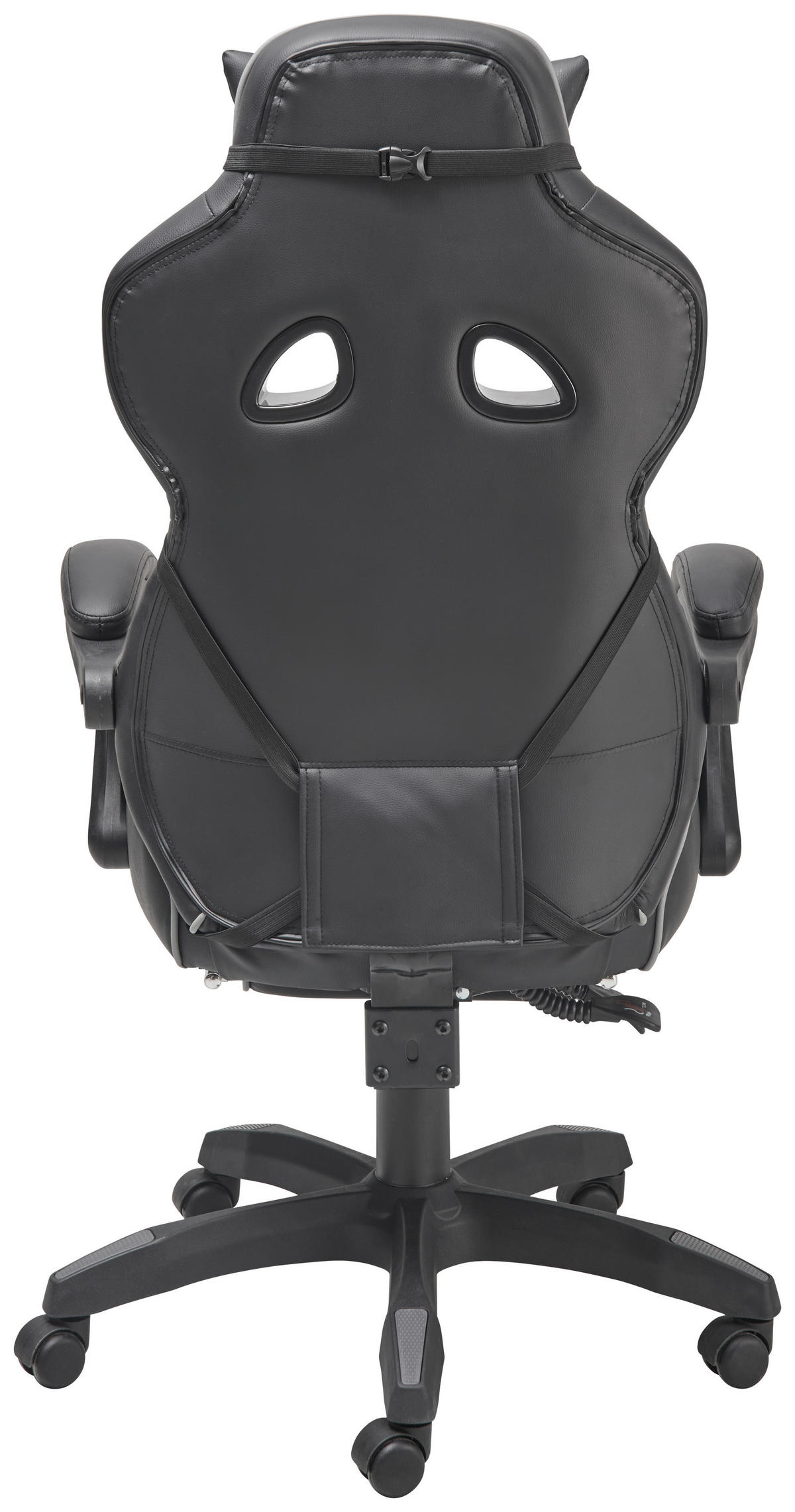 SCAUN DE GAMING  in imitație piele, microfibră gri, negru  - negru/gri, Lifestyle, plastic/lemn (68,5/116-124/65cm) - Livetastic