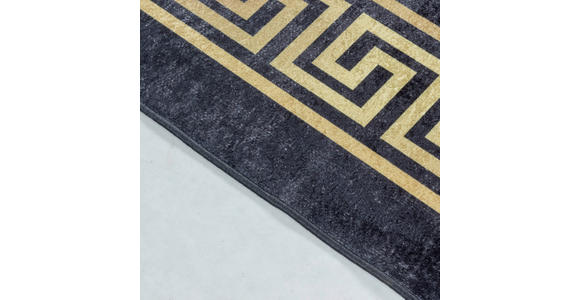 FLACHWEBETEPPICH 120/170 cm Fiesta Schwarz, Goldfarben - Goldfarben/Schwarz, Design, Leder/Textil (120/170cm) - Novel