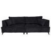 BIGSOFA Chenille Anthrazit  - Anthrazit/Schwarz, Design, Textil/Metall (250/90/120cm) - home24