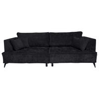 BIGSOFA Chenille Anthrazit  - Anthrazit/Schwarz, Design, Textil/Metall (250/90/120cm) - home24