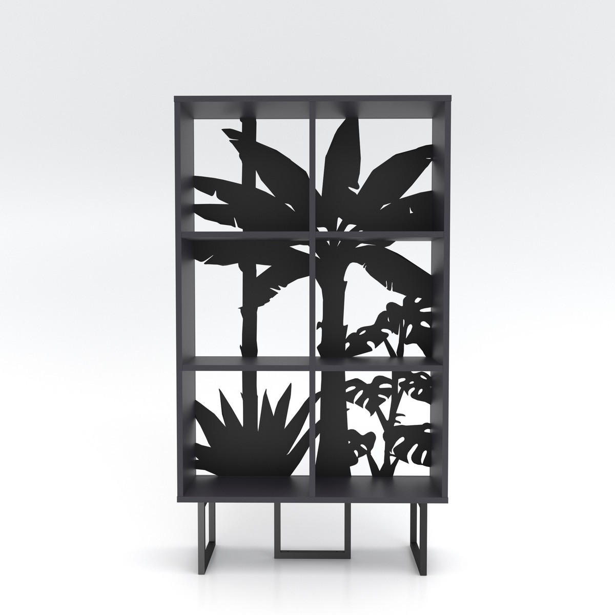 OTVORENA POLICA crna  - crna, Osnovno, metal/pločasti materijal (83/146/25cm) - Carryhome