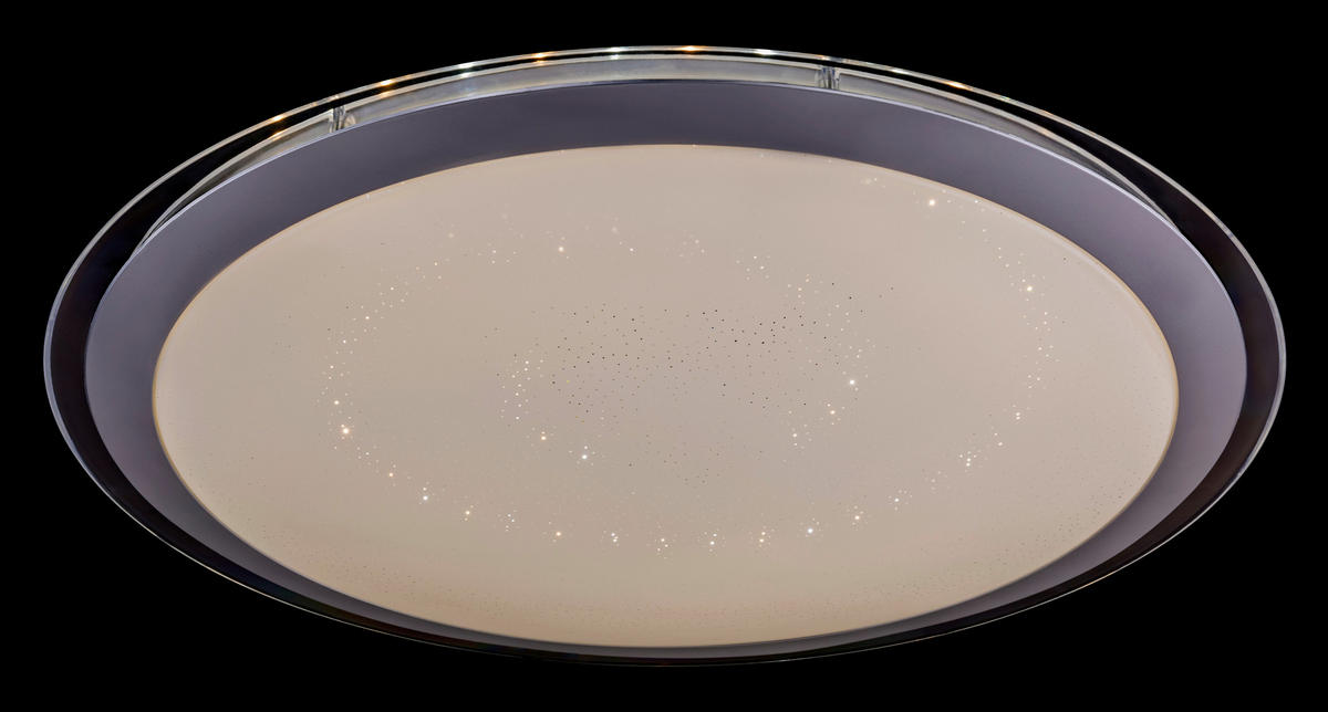 LED-DECKENLEUCHTE Carry 53/8,3 cm  - Klar/Silberfarben, Design, Kunststoff/Metall (53/8,3cm) - Globo