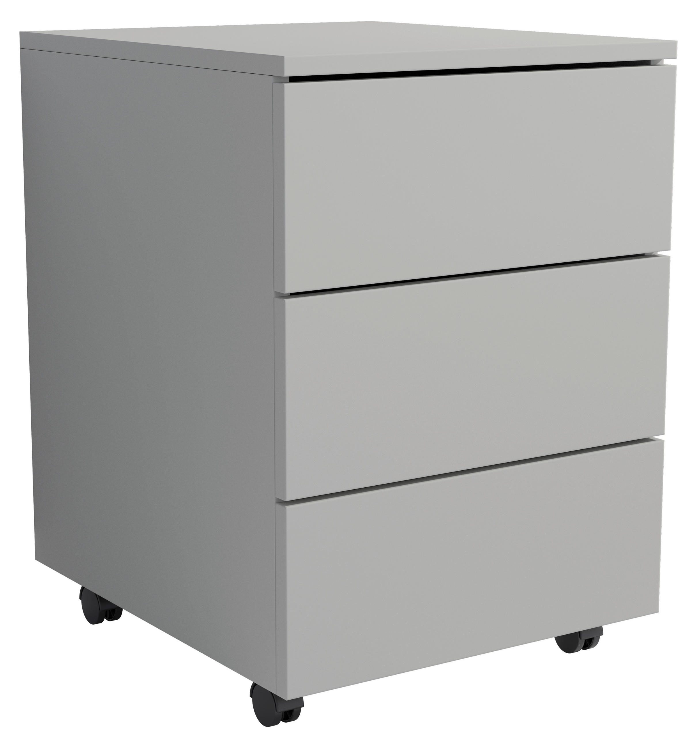 ROLLCONTAINER 39/55/45 cm - Schwarz/Grau, Design, Holzwerkstoff/Kunststoff (39/55/45cm) - MID.YOU