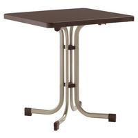 GARTENTISCH 70/70/72 cm Holzwerkstoff quadratisch  - Champagner/Mokka, MODERN, Holzwerkstoff/Metall (70/70/72cm) - Sieger