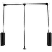 KLEIDERLIFT 87/85/14 cm Schwarz, Alufarben  - Schwarz/Alufarben, Design, Kunststoff/Metall (87/85/14cm) - Carryhome