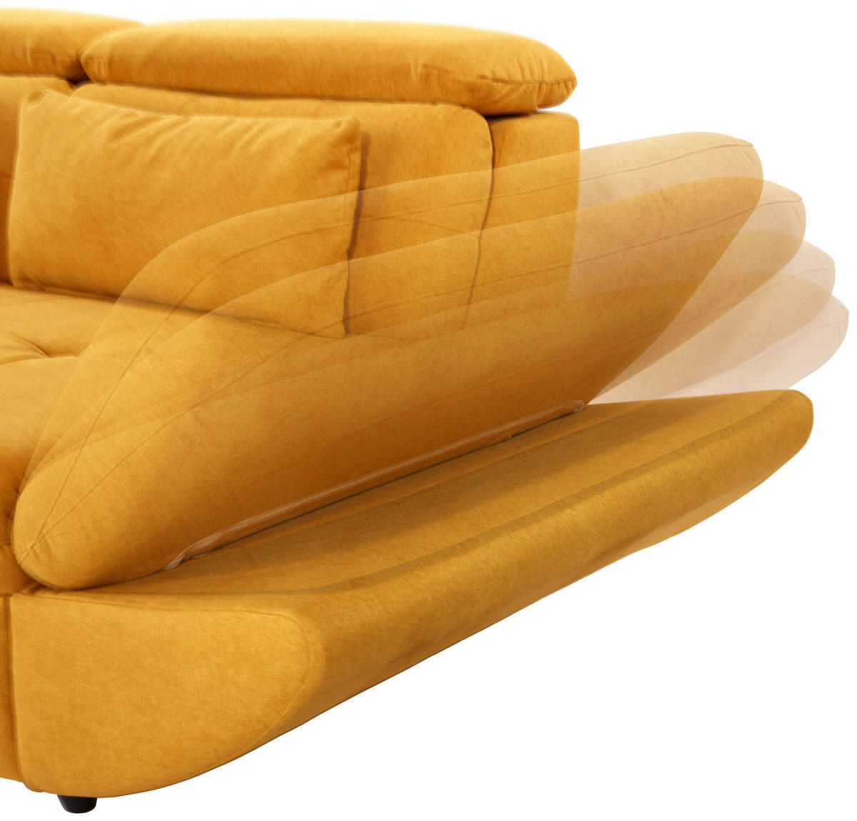 WOHNLANDSCHAFT in Webstoff Currygelb  - Currygelb/Schwarz, Modern, Kunststoff/Textil (233/311cm) - MID.YOU