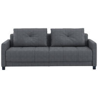 SCHLAFSOFA Flachgewebe Anthrazit haustierfreundlicher Bezug, Armteil rechts, Armteil links, Bettfunktion erhältlich, Schlafen auf Sitzhöhe, Stoffauswahl  - Anthrazit/Schwarz, Konventionell, Textil/Metall (232/77/116cm) - Dieter Knoll