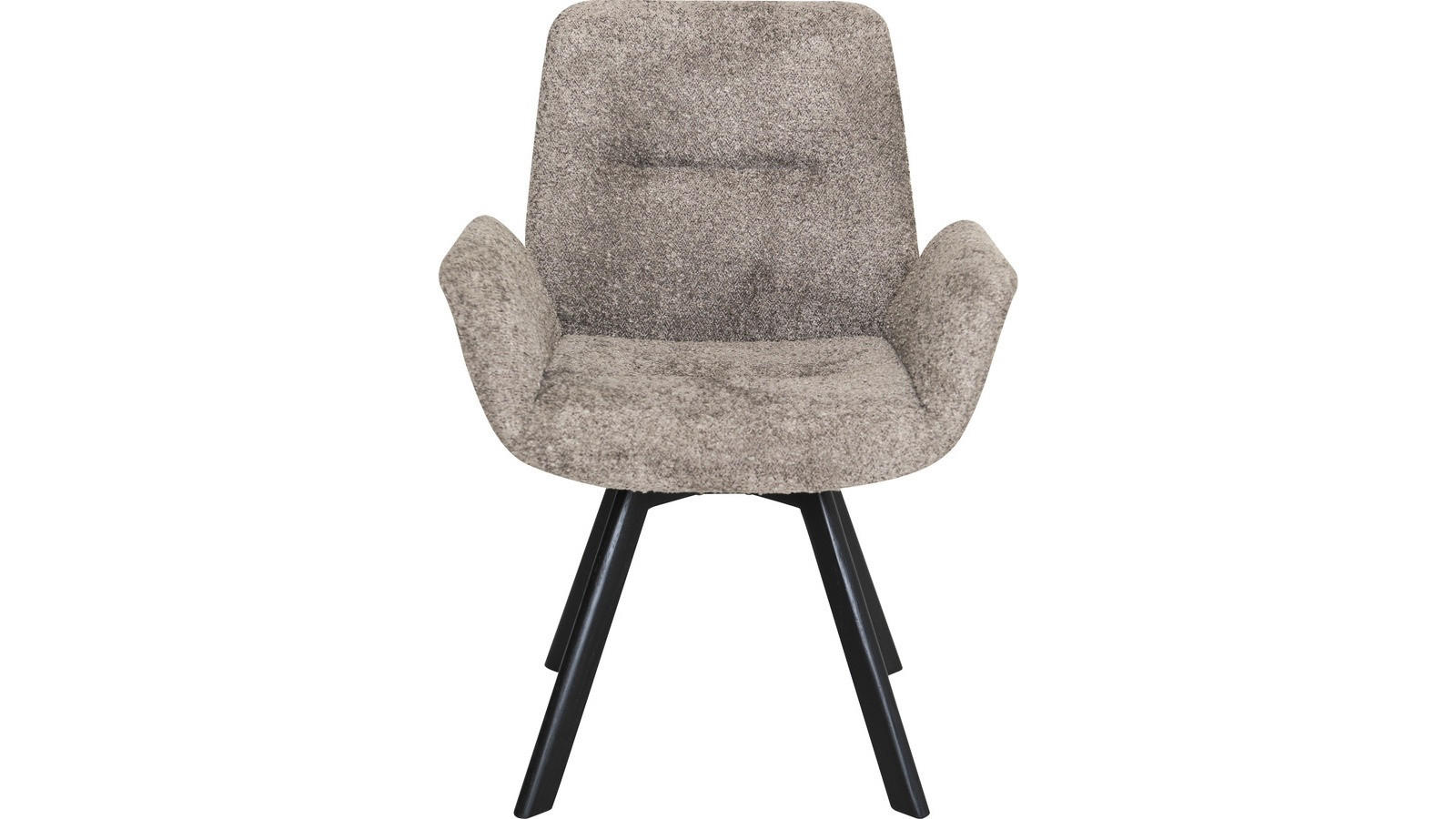 STOL MED ARMSTÖD bouclé  - svart/taupe, Design, trä/textil (64/88/63cm) - Best Price