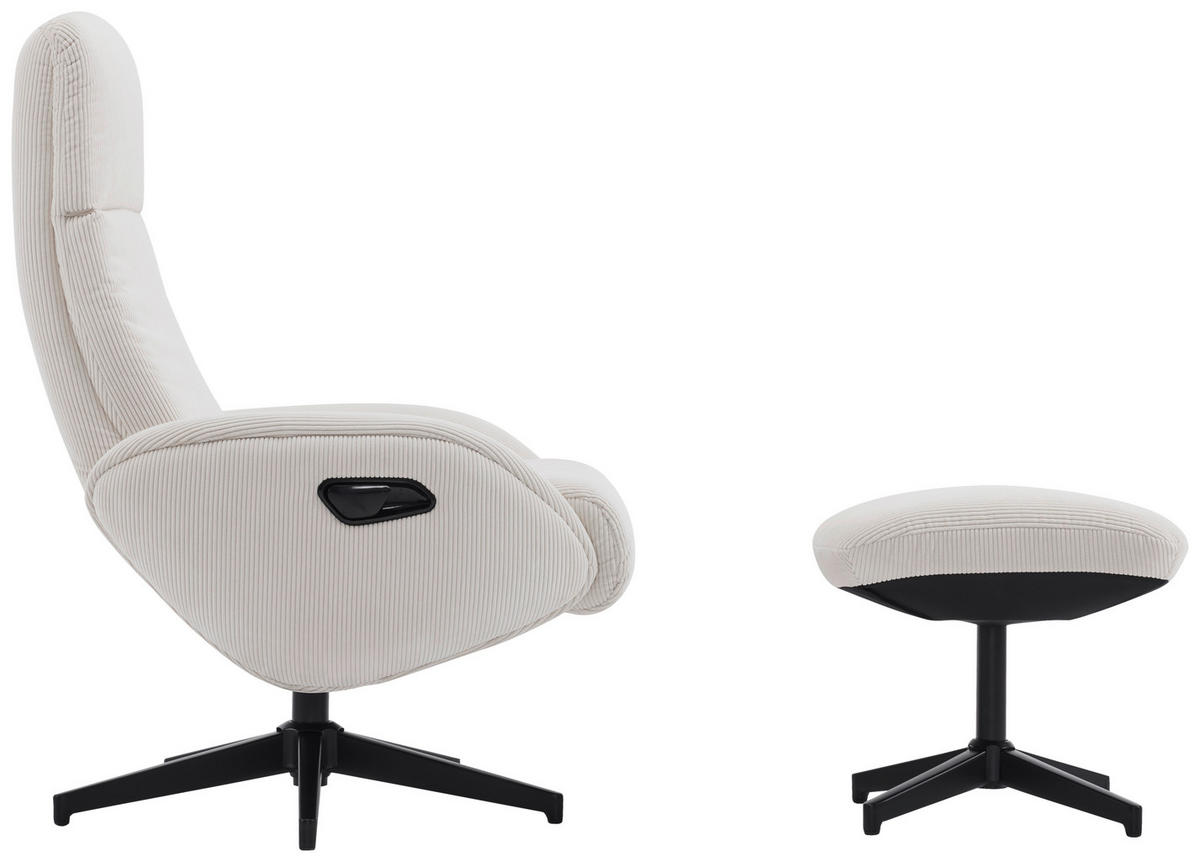 RELAX FOTEL SZETT - bézs/fekete, Design, textil/fém (77/107/75cm) - Xora