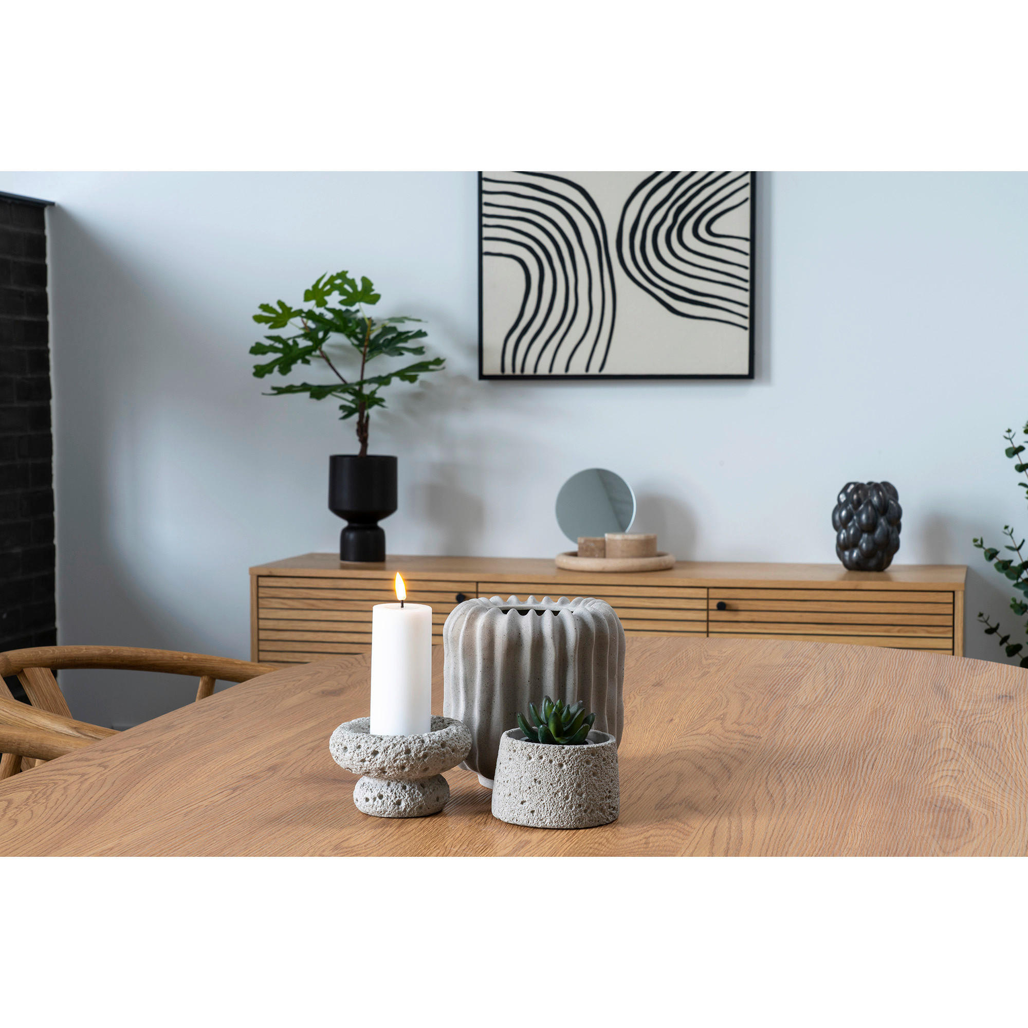 SPEGEL 18/18/6,5 cm - klar/greige, Basics, glas/sten (18/18/6,5cm)