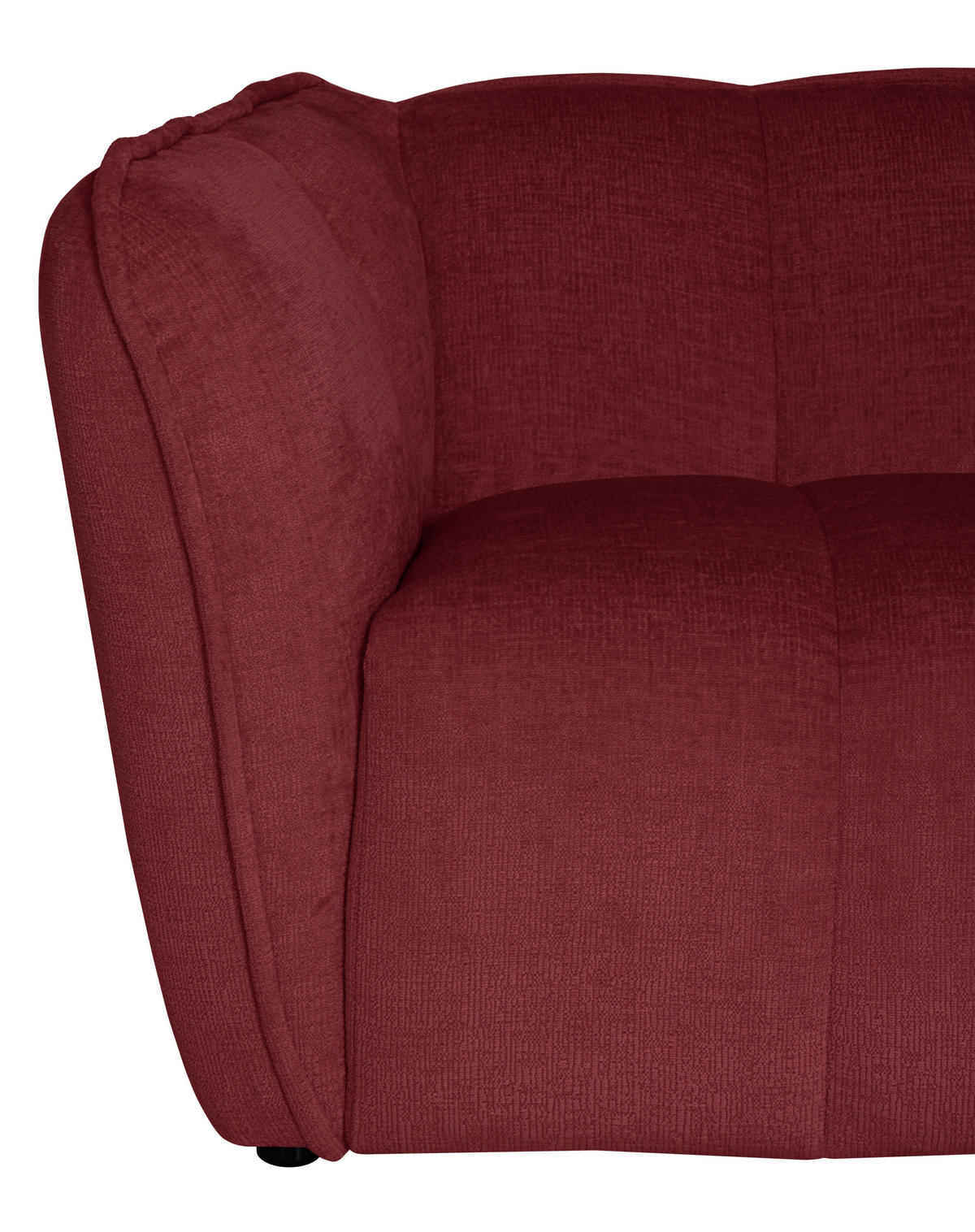 ECKSOFA Chenille Bordeaux  - Bordeaux/Schwarz, Design, Textil (290/218cm) - MID.YOU