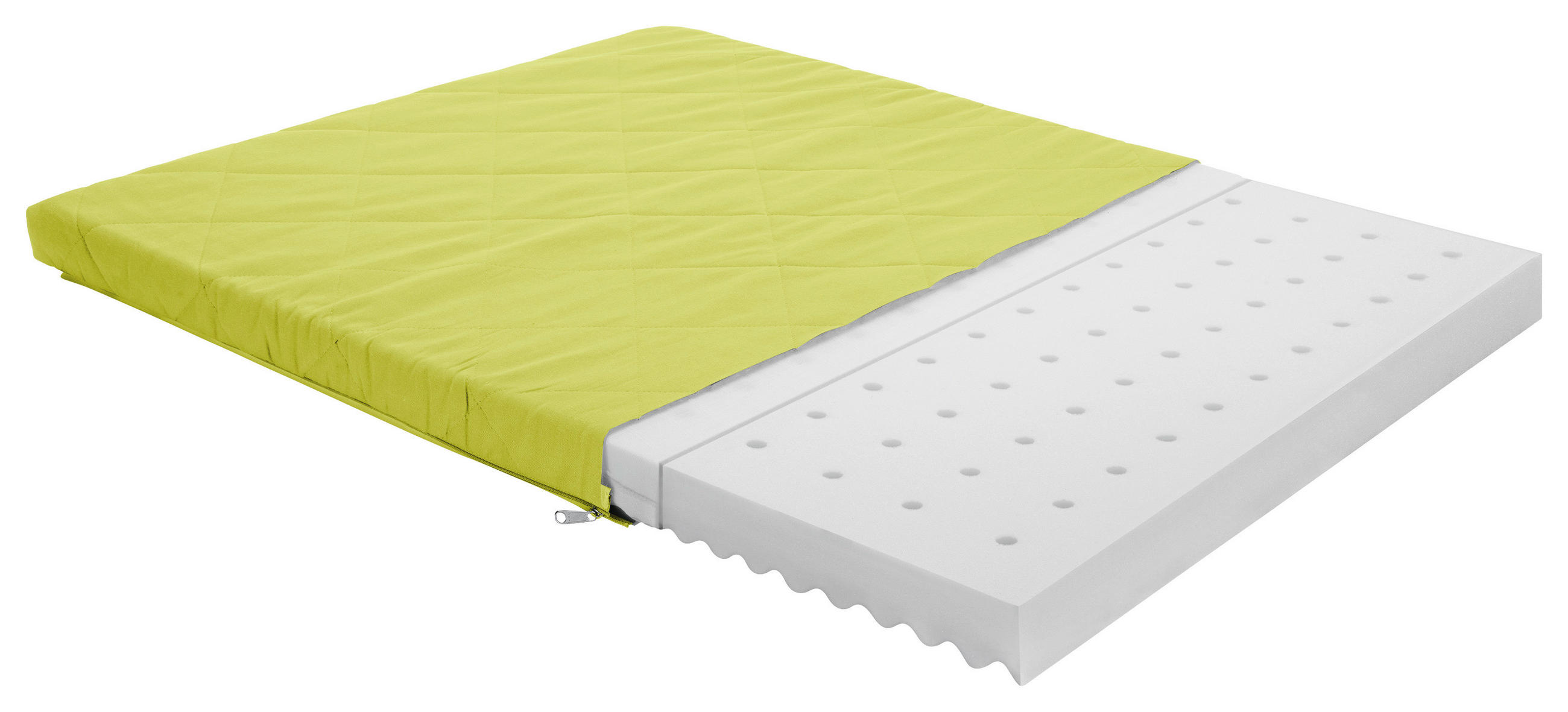 LAUFGITTERMATRATZE SCOTTY     - Grün, Basics, Textil (90,0/72,0/5,0cm) - Paidi