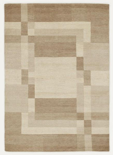 Cazaris Wollteppich Sikana Field Beige 140x200 cm