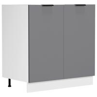 SPÜLENUNTERSCHRANK 80/82/46 cm  in Anthrazit, Weiß  - Anthrazit/Schwarz, Trend, Holzwerkstoff/Kunststoff (80/82/46cm) - MID.YOU