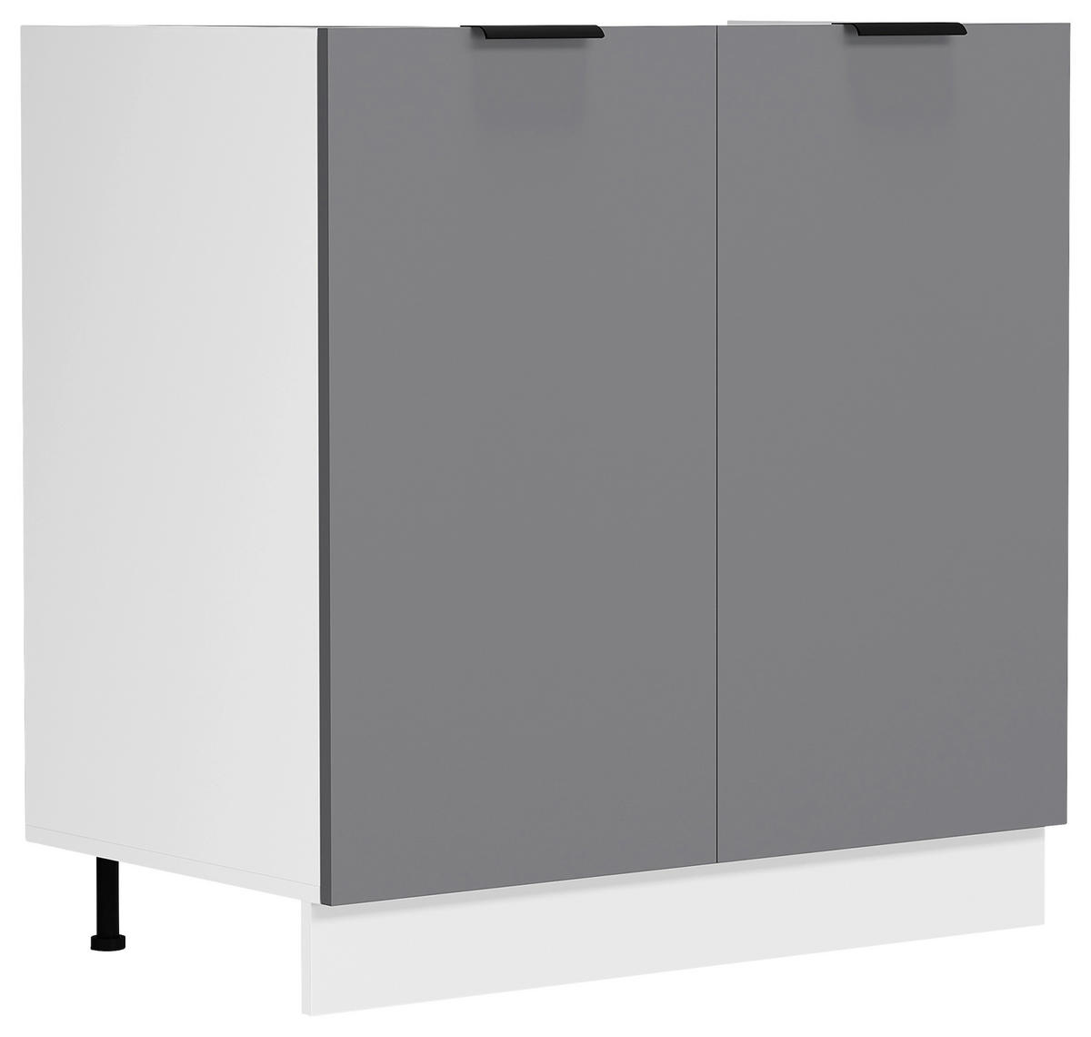 SPÜLENUNTERSCHRANK 80/82/46 cm  in Anthrazit, Weiß  - Anthrazit/Schwarz, Trend, Holzwerkstoff/Kunststoff (80/82/46cm) - MID.YOU