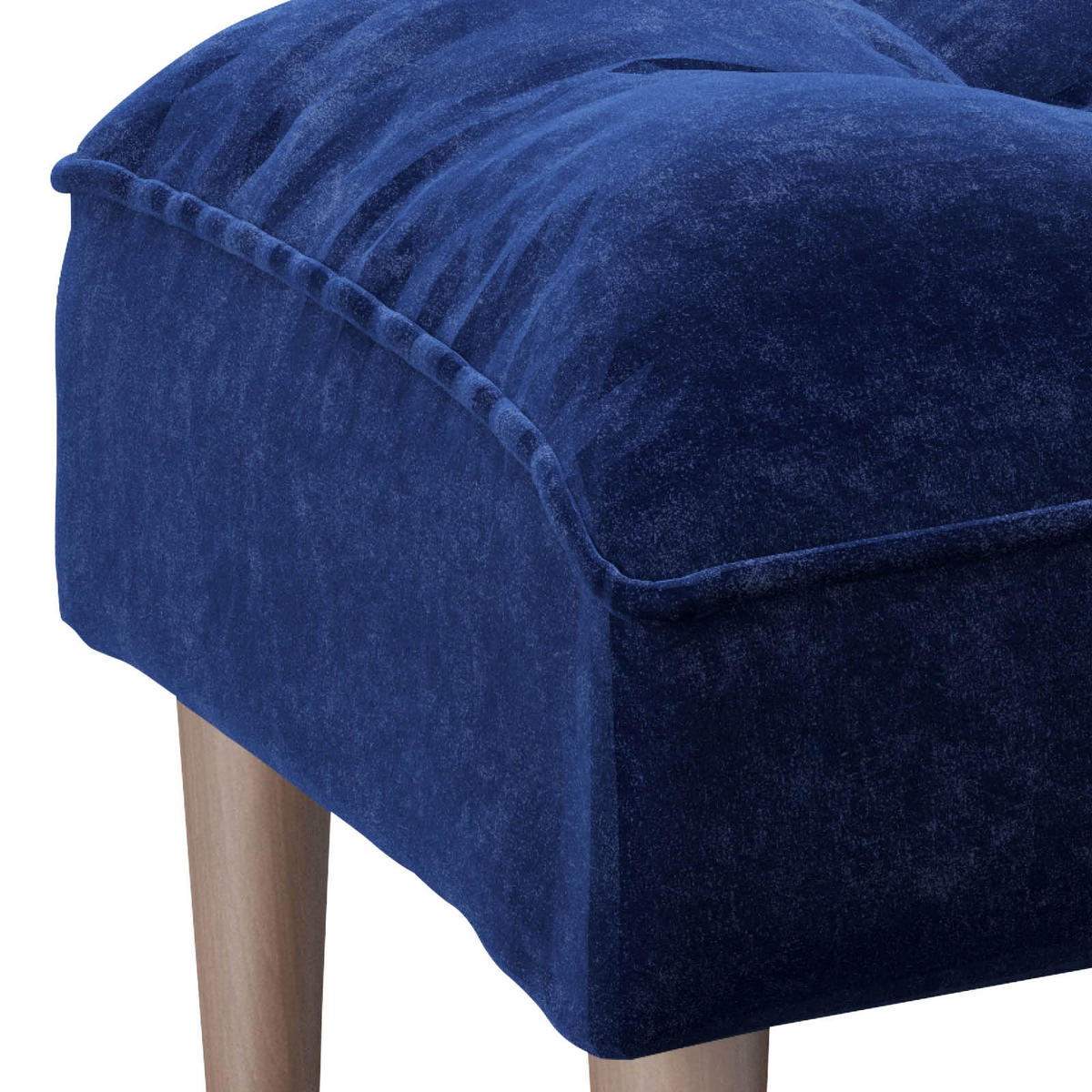 HOCKER PLAYBOY Samt Blau  - Blau, KONVENTIONELL, Holz/Textil (88/43,5/57cm) - Playboy