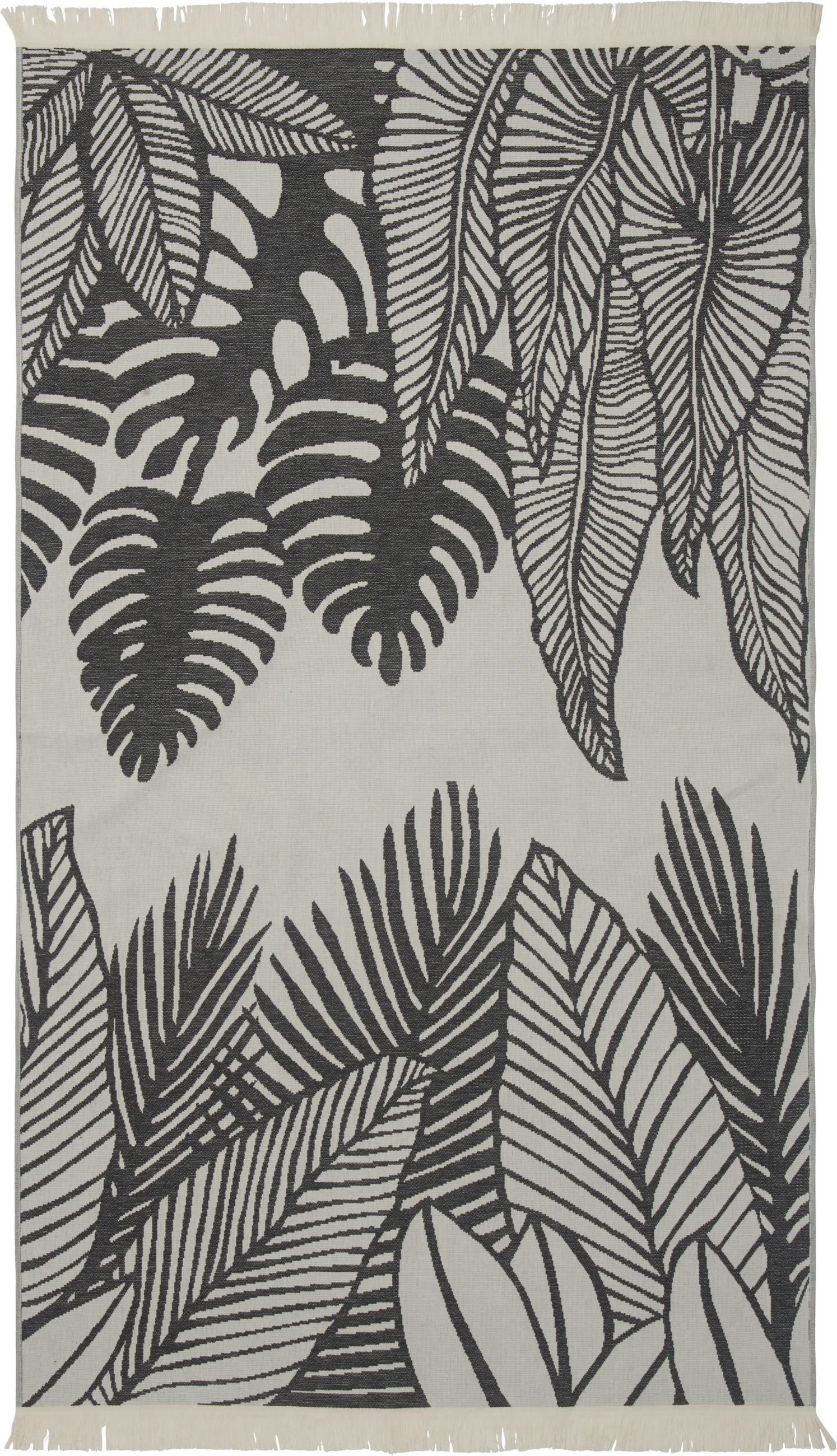 STRANDTUCH Palm Grau, Silberfarben 100/180 cm  - Silberfarben/Grau, KONVENTIONELL, Textil (100/180cm) - Esposa