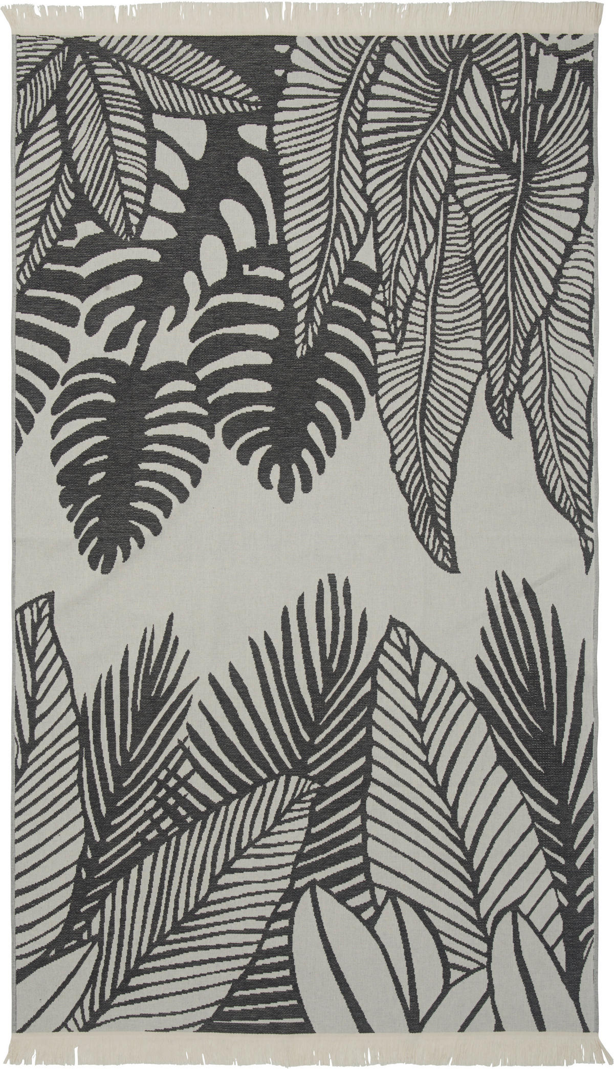 STRANDTUCH Palm Grau, Silberfarben 100/180 cm  - Silberfarben/Grau, KONVENTIONELL, Textil (100/180cm) - Esposa