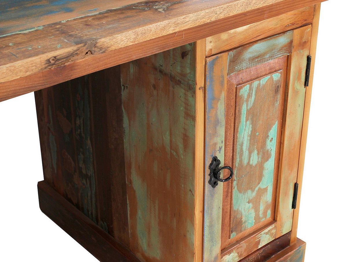 SCHREIBTISCH 132/90/65 cm  in Multicolor  - Multicolor/Schwarz, MODERN, Holz/Metall (132/90/65cm) - MID.YOU