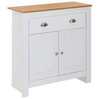 KOMÓD 79/81/34,5 cm  - barna/fehér, Modern, faalapú anyag/fém (79/81/34,5cm) - MID.YOU