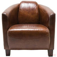 COCKTAILSESSEL Echtleder Braun    - Braun, Design, Leder/Holz (70/72/83cm) - Kare-Design