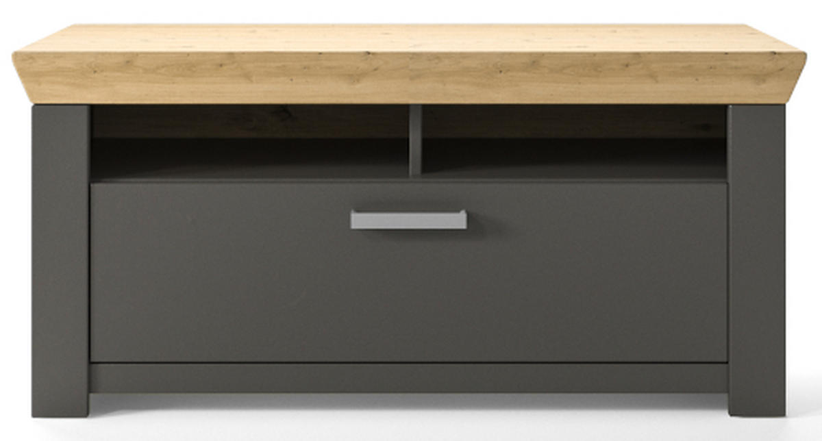 GARDEROBENBANK  in 104,5/46,6/51,2 cm  - Chromfarben/Eichefarben, Basics, Metall (104,5/46,6/51,2cm) - SetOne by Musterring
