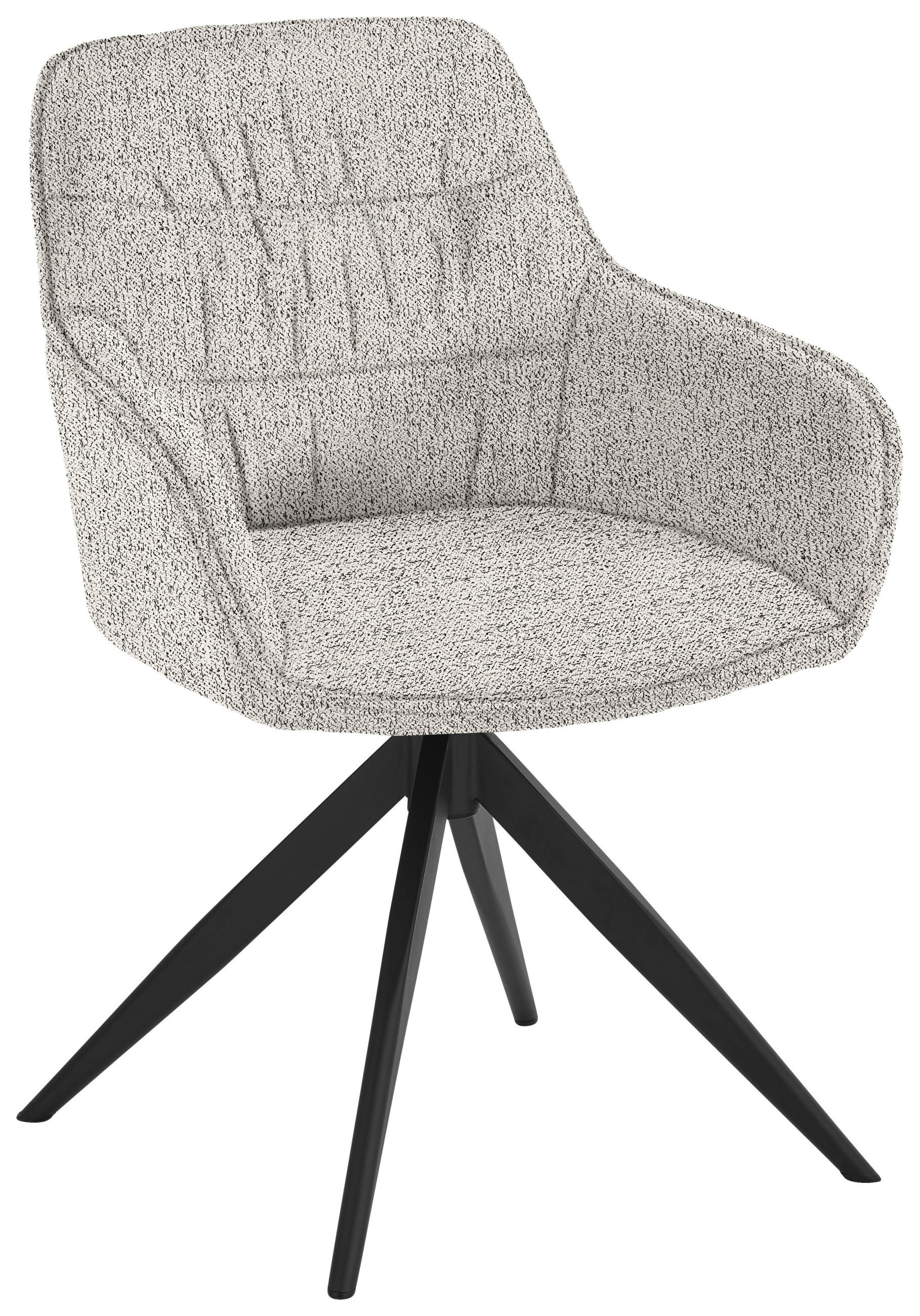 ARMLEHNSTUHL  Sitzfläche 360° drehbar Bouclé  Champagner  - Champagner, Design, Textil/Metall (62/87/61cm) - Musterring