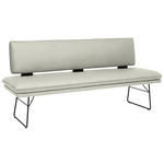 SITZBANK in Metall, Textil Schwarz, Hellgrau  - Hellgrau/Schwarz, Design, Textil/Metall (195/91/65cm) - Dieter Knoll