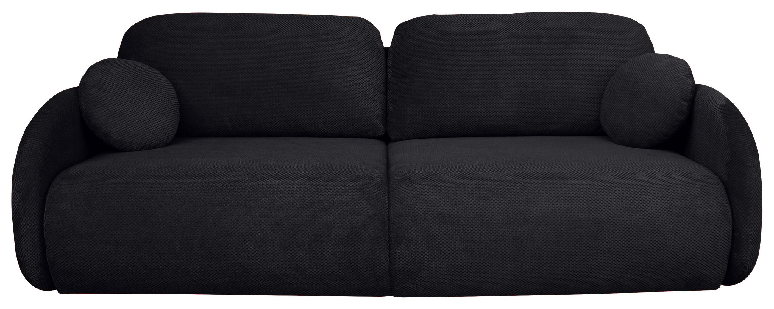 SCHLAFSOFA Chenille Schwarz  - Schwarz, KONVENTIONELL, Kunststoff/Textil (222/90/100cm) - Carryhome
