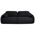 SCHLAFSOFA Chenille Schwarz  - Schwarz, KONVENTIONELL, Kunststoff/Textil (222/90/100cm) - Carryhome