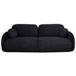 SCHLAFSOFA Chenille Schwarz  - Schwarz, KONVENTIONELL, Kunststoff/Textil (222/90/100cm) - Carryhome