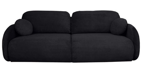 SCHLAFSOFA Chenille Schwarz - Schwarz, KONVENTIONELL, Kunststoff/Textil (222/90/100cm) - Carryhome