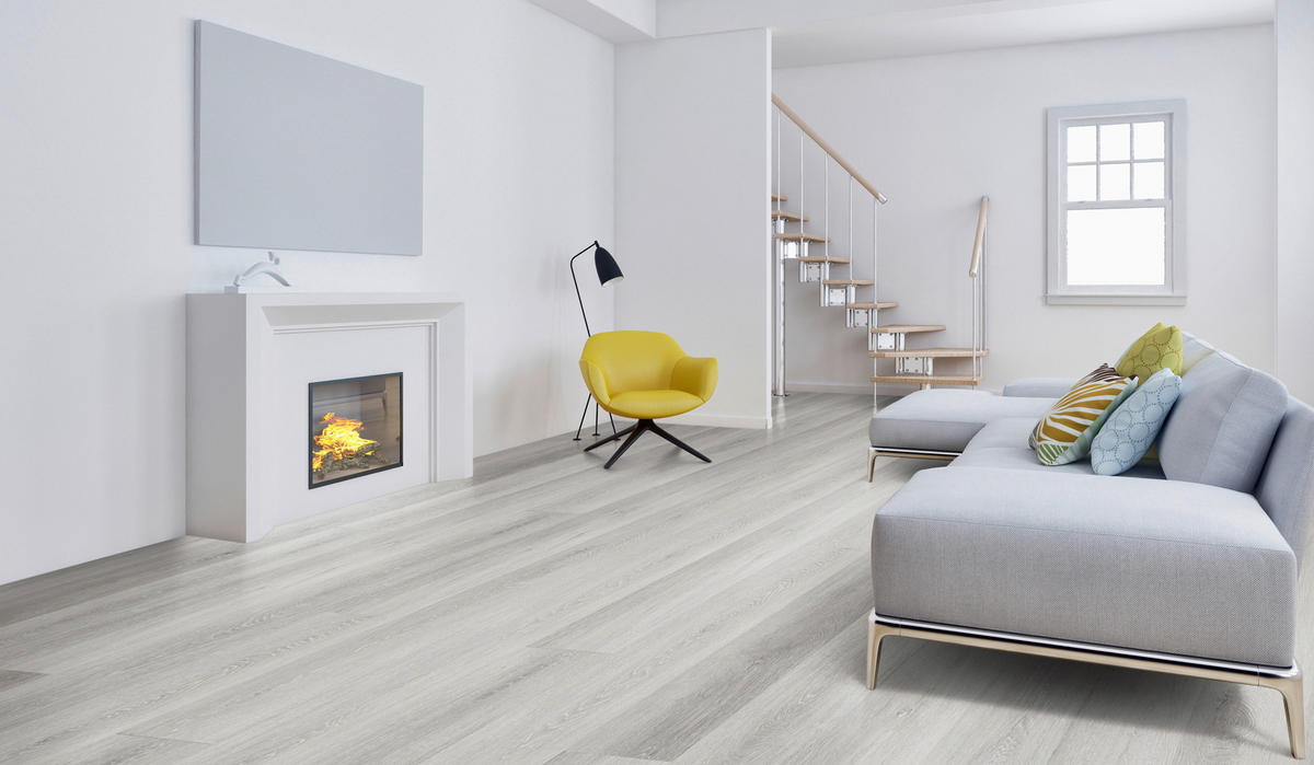 VINYLBODEN SPC 5mm inkl. Trittschall  per  m² - Eichefarben, Basics, Kunststoff (18,3/122/0,5cm)