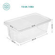 SCHUHBOX - Transparent/Weiß, Trend, Kunststoff (29,5/12,5/16,5cm) - Boxxx