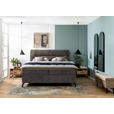 BOXSPRINGBETT 180/200 cm,  in Braun, Topper, H3 + H3 = fest  - Schwarz/Braun, Design, Textil/Metall (180/200cm) - Esposa