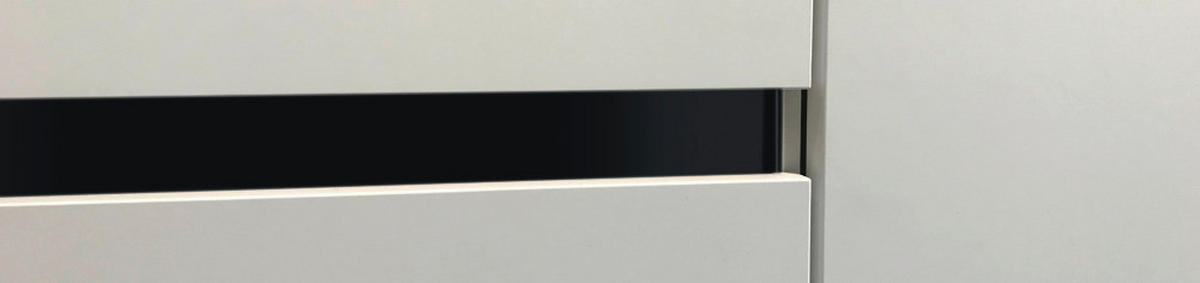 KÜCHENLEERBLOCK 280 cm   in Eiche dunkel  - Eiche dunkel/Hellgrau, Design, Holzwerkstoff (280cm) - Impuls