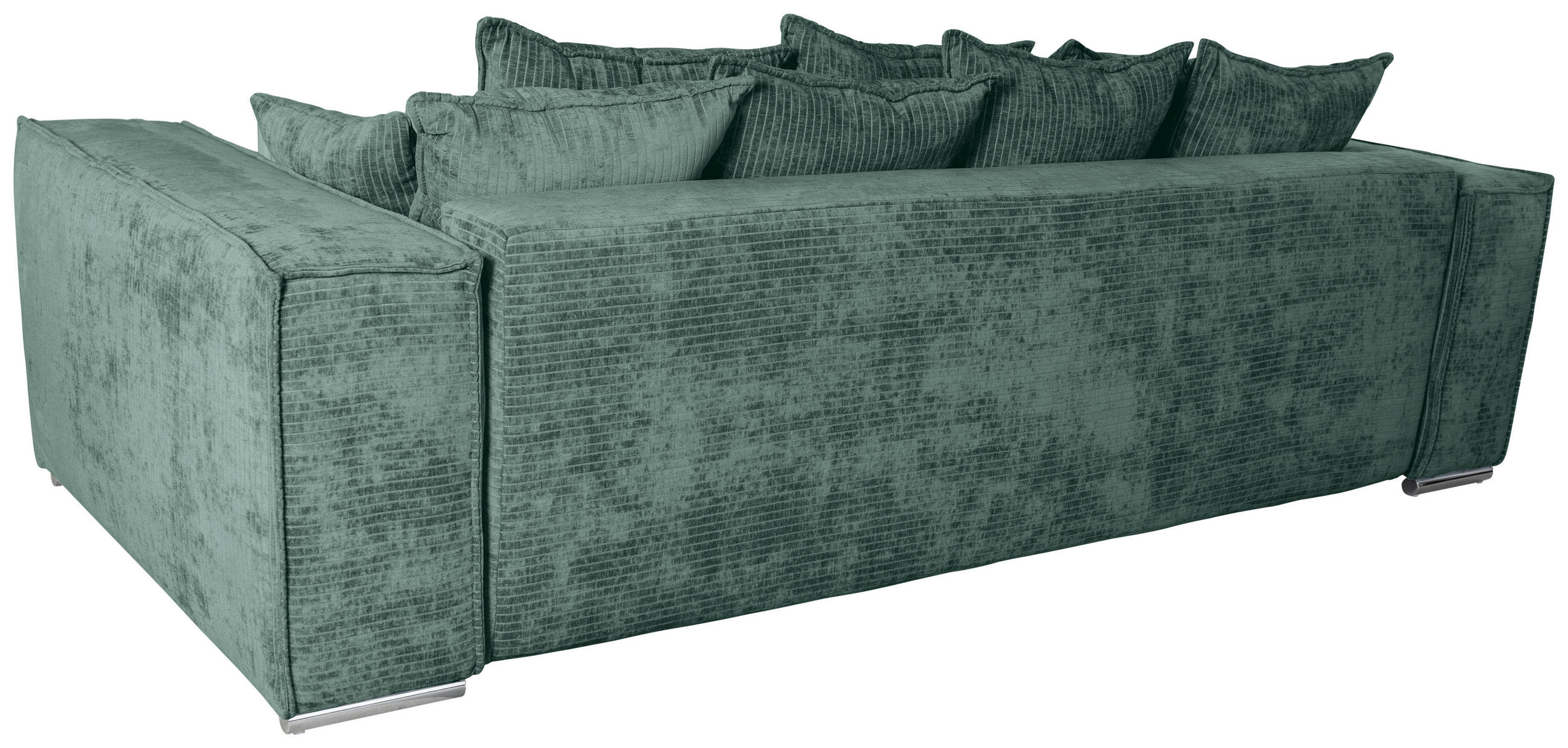 Thumbnail - Carryhome Bigsofa, Grün, Textil, 3-Sitzer, Füllung: Schaumstoff, 256x68x122 cm, Liegefunktion, Schlafen auf Sitzhöhe, Rü...