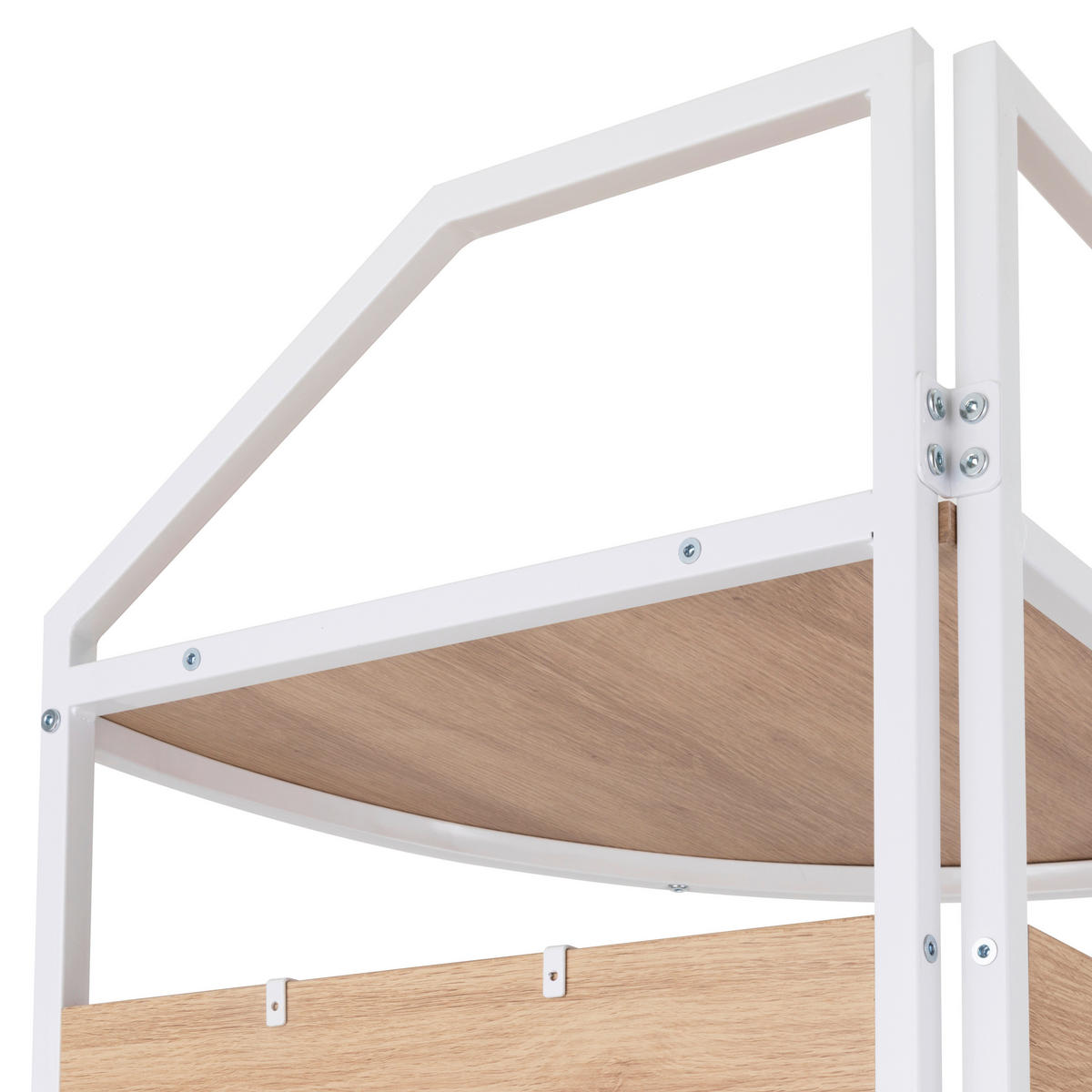 GARDEROBE  in 46/180/46 cm  - Eichefarben/Weiß, Design, Holzwerkstoff/Metall (46/180/46cm) - MID.YOU