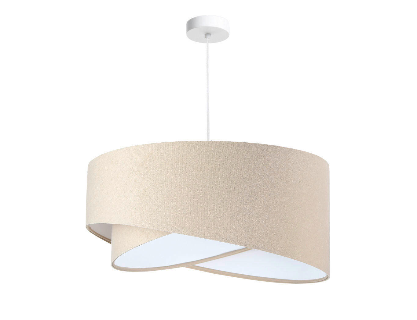 HÄNGELEUCHTE Galaxy 50/93 cm   - Beige/Weiß, Design, Kunststoff/Textil (50/93cm)