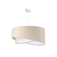 HÄNGELEUCHTE Galaxy 50/93 cm   - Beige/Weiß, Design, Kunststoff/Textil (50/93cm)