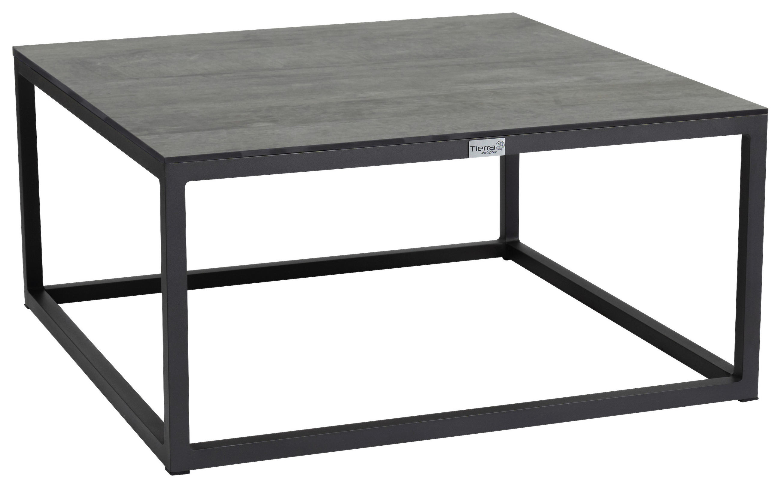 LOUNGETISCH  - Anthrazit/Grau, Modern, Kunststoff/Metall (80/80/40cm) - Tierra Outdoor