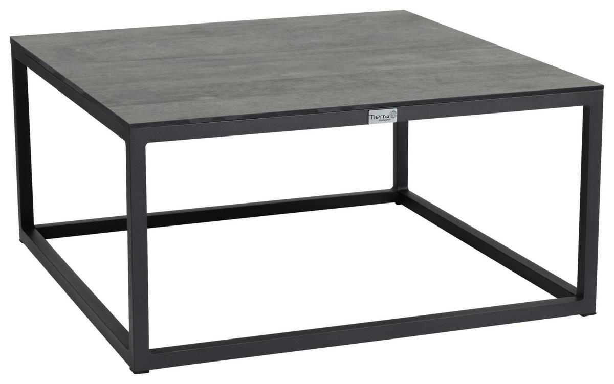 LOUNGETISCH  - Anthrazit/Grau, Modern, Kunststoff/Metall (80/80/40cm) - Tierra Outdoor